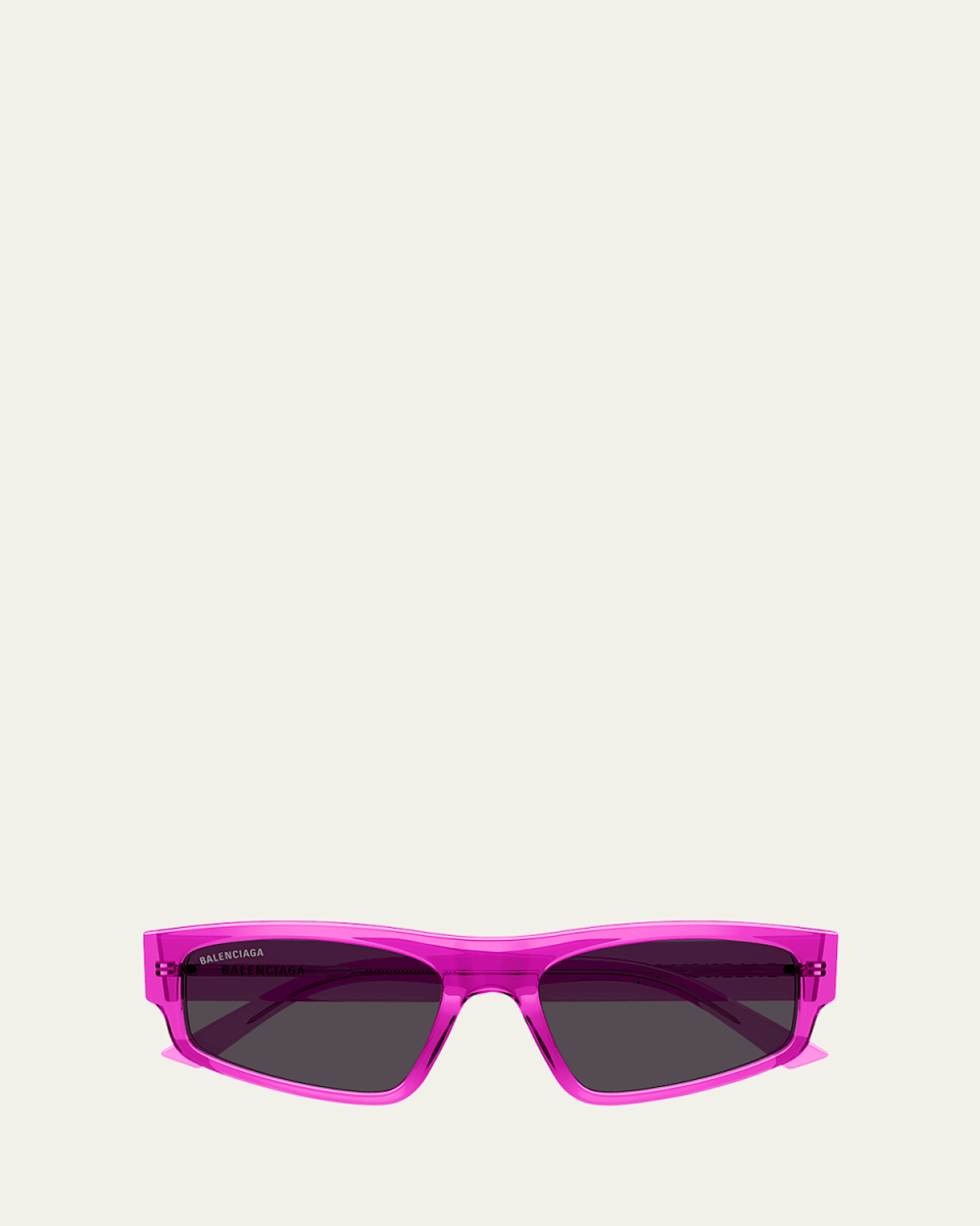 Logo Acetate Rectangle Sunglasses
